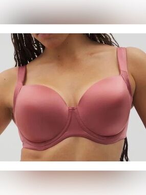 Soma Stunning Support Full Coverage Underwire Bra 36G Rose Pink Satin Finish W3